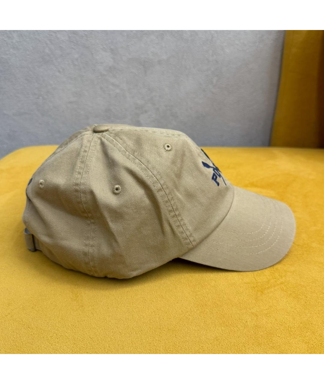 POLO RALPH LAUREN Бежевая хлопковая кепка, фото 2