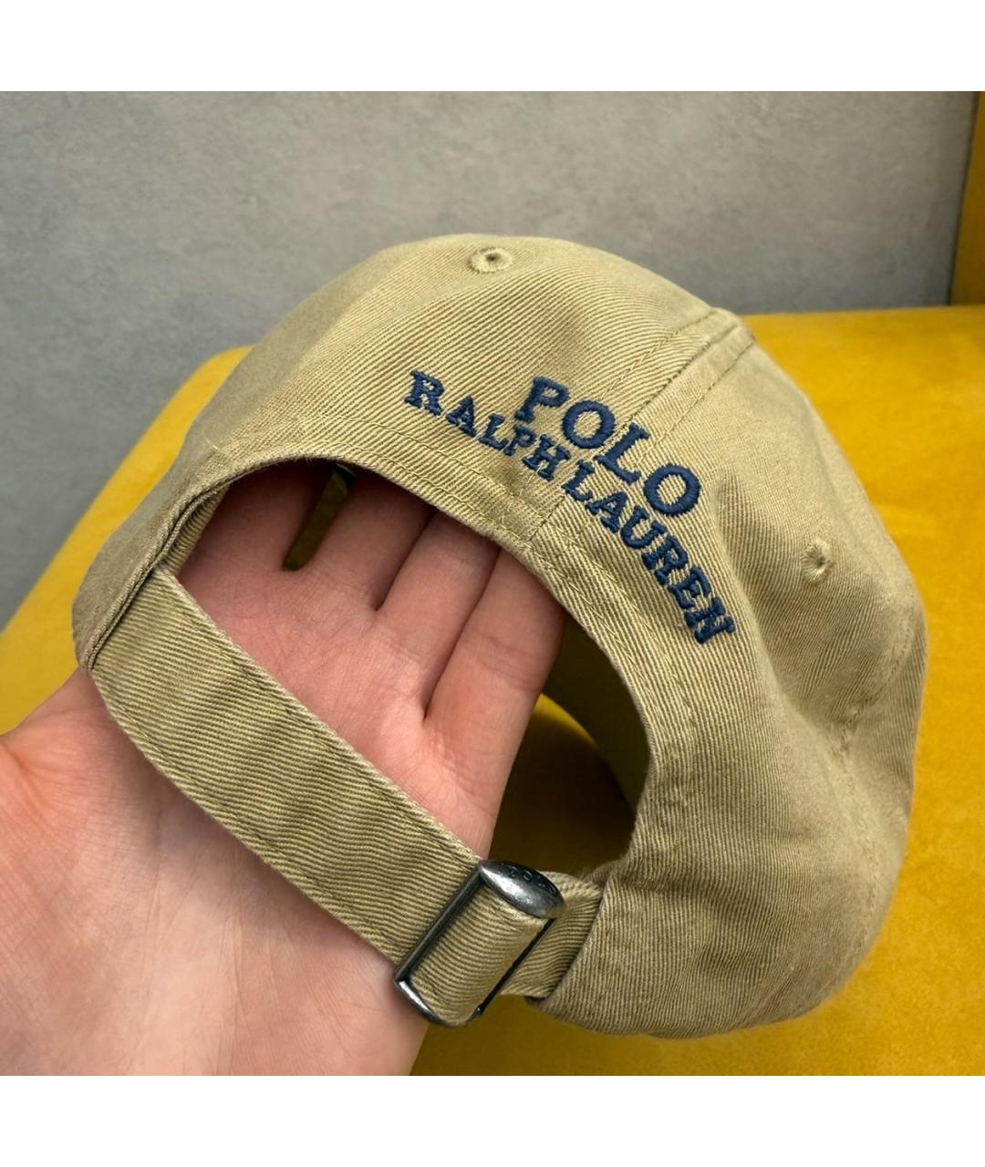 POLO RALPH LAUREN Бежевая хлопковая кепка, фото 4