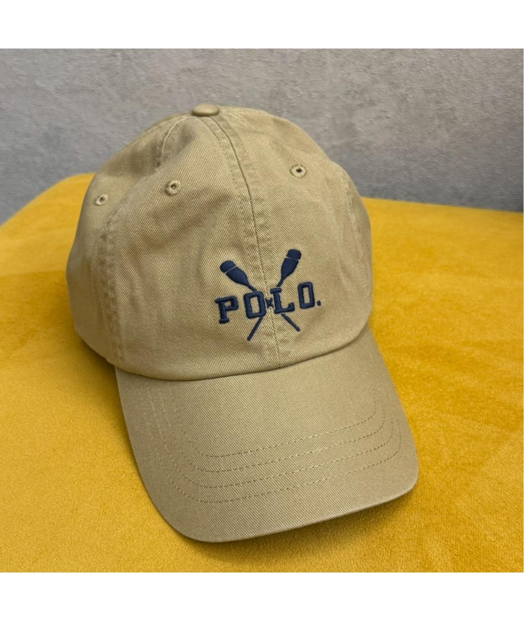 POLO RALPH LAUREN Бежевая хлопковая кепка, фото 7