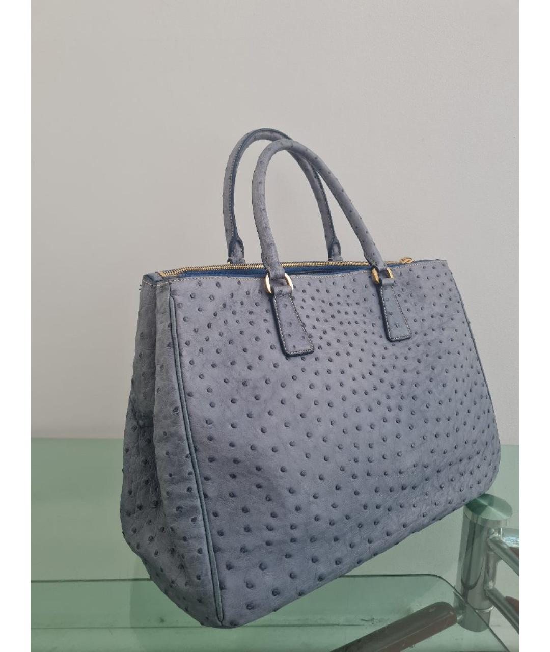 PRADA Синяя кожаная сумка тоут, фото 2