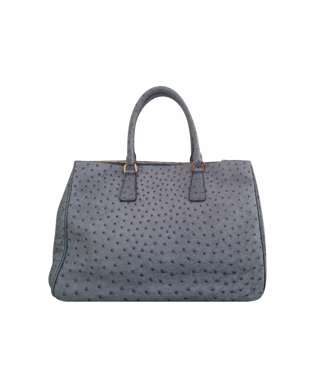 PRADA Синяя кожаная сумка тоут, фото 1