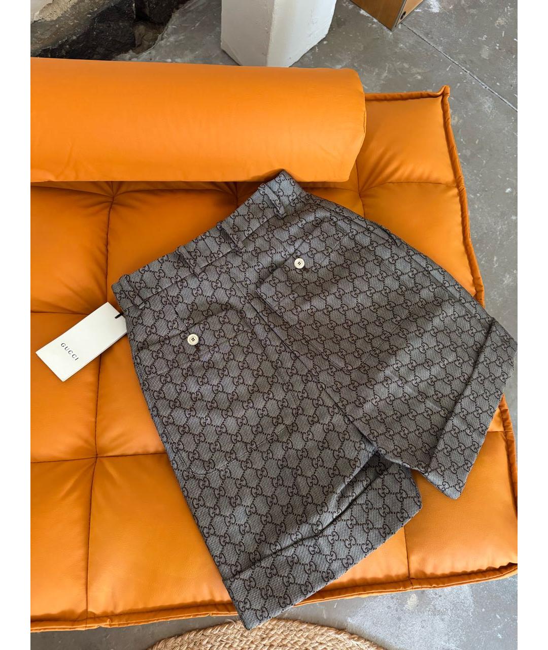 GUCCI Коричневые хлопковые шорты, фото 5