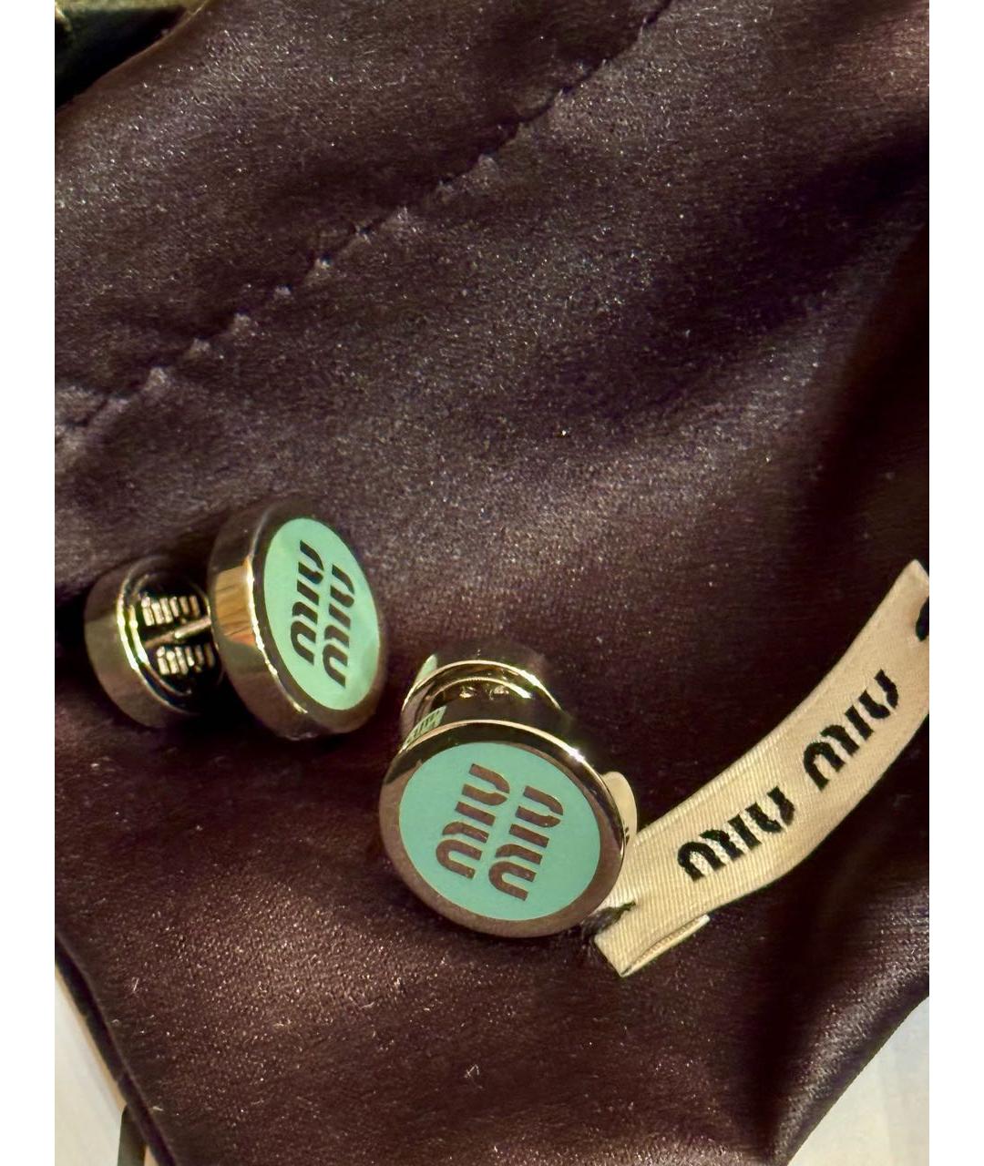 MIU MIU Серебряные металлические серьги, фото 4