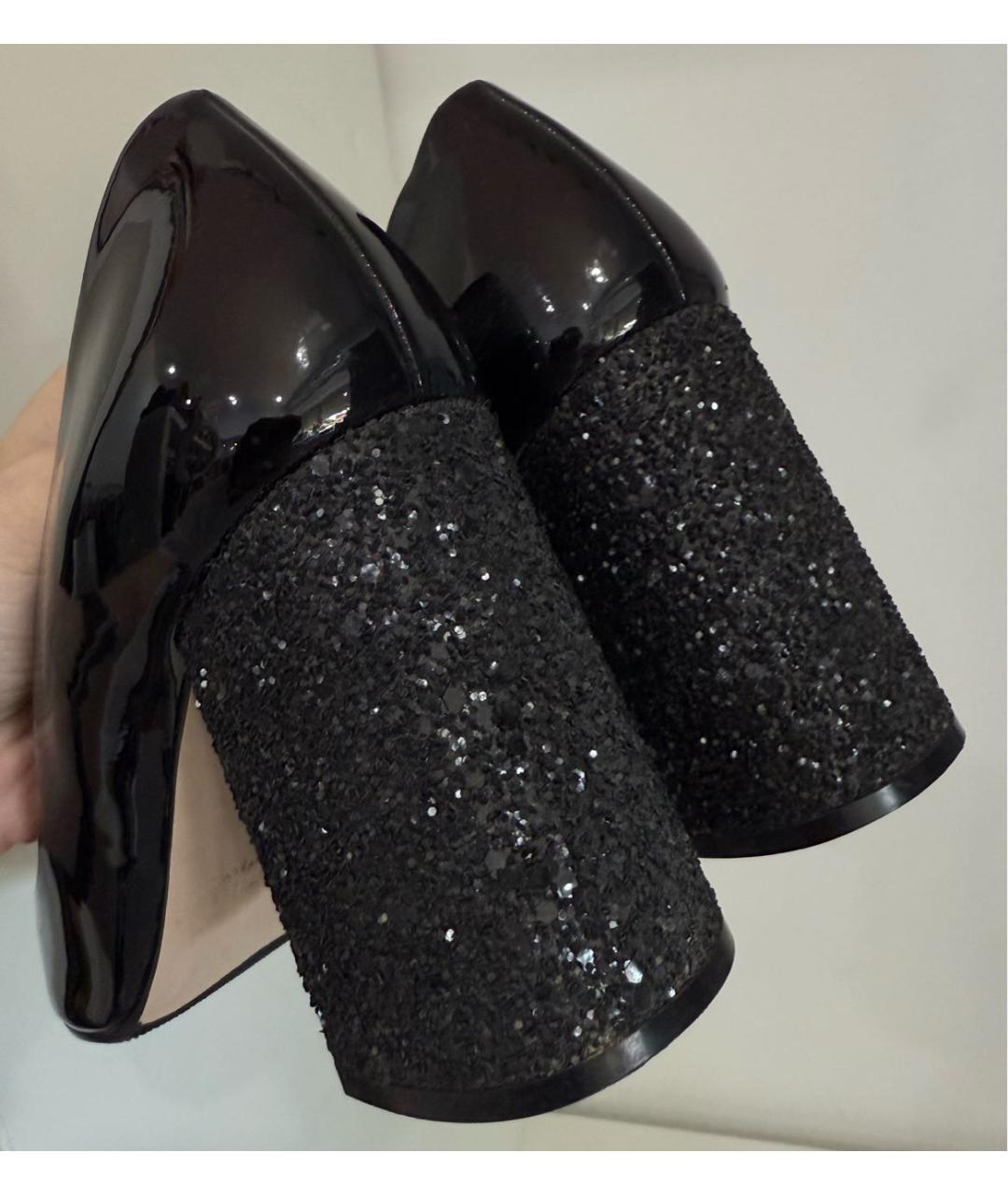 MIU MIU Черные туфли из лакированной кожи, фото 8