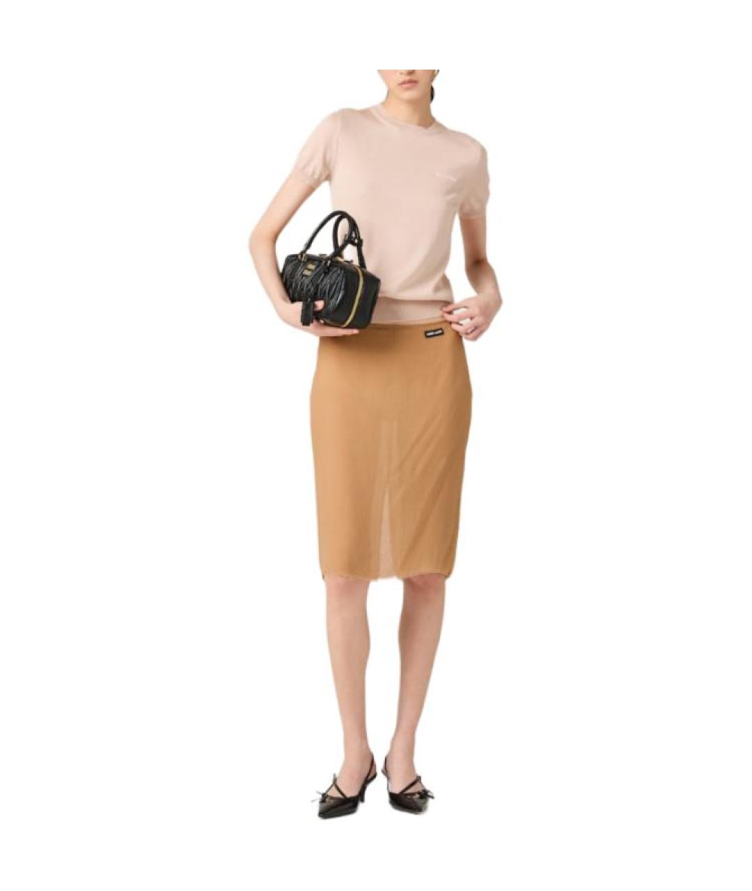 MIU MIU Бежевая футболка, фото 2