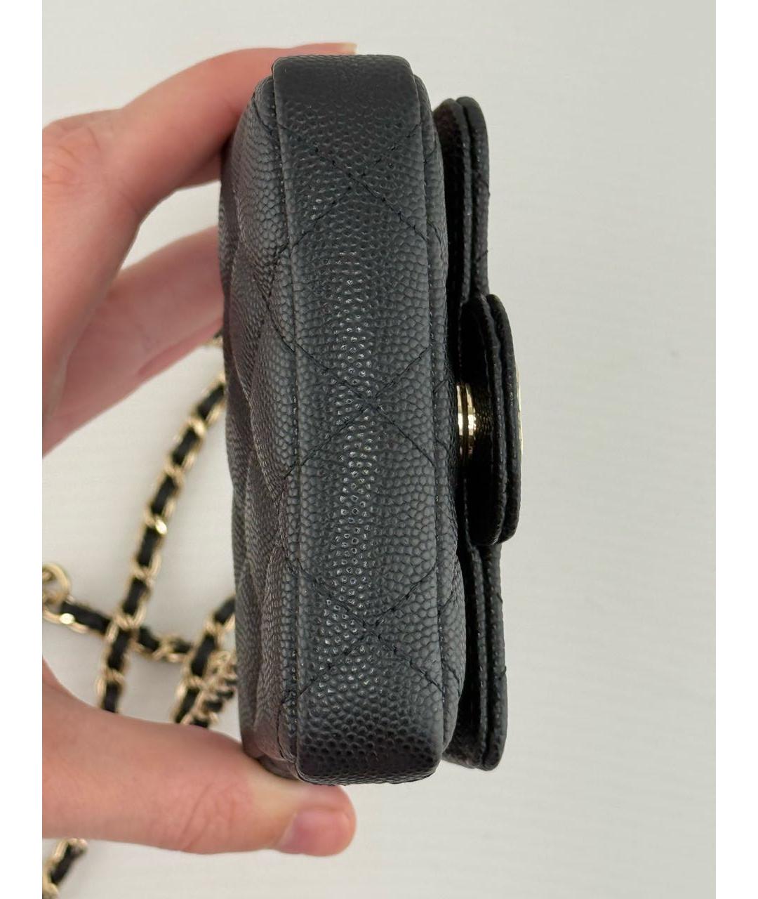 CHANEL Черная кожаная поясная сумка, фото 3