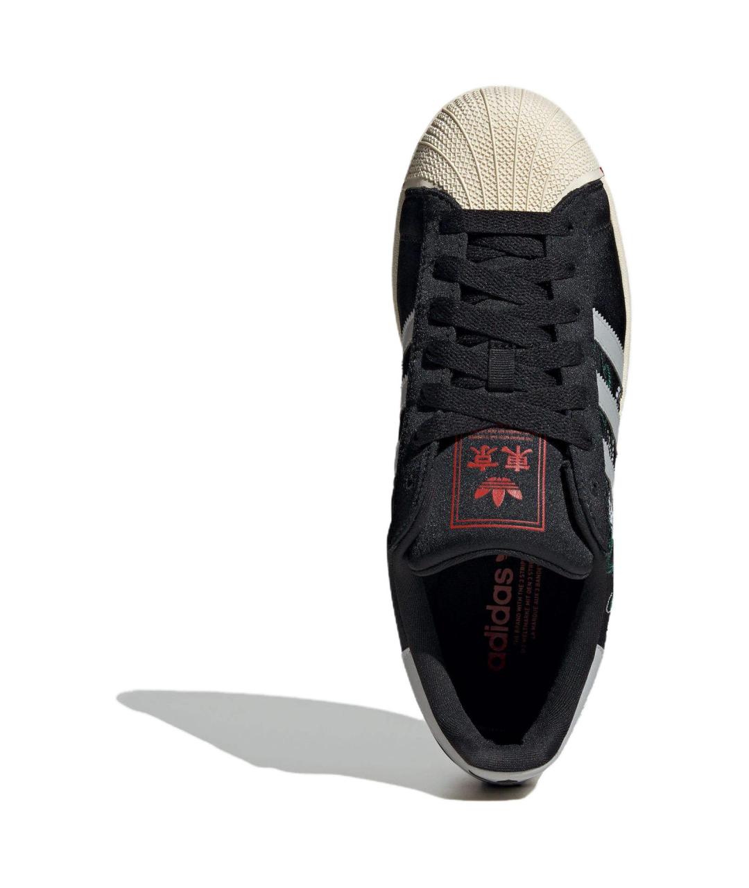 ADIDAS Черные кожаные кеды, фото 4