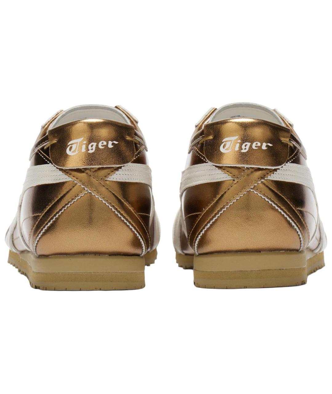 ONITSUKA TIGER Золотые кожаные кроссовки, фото 6