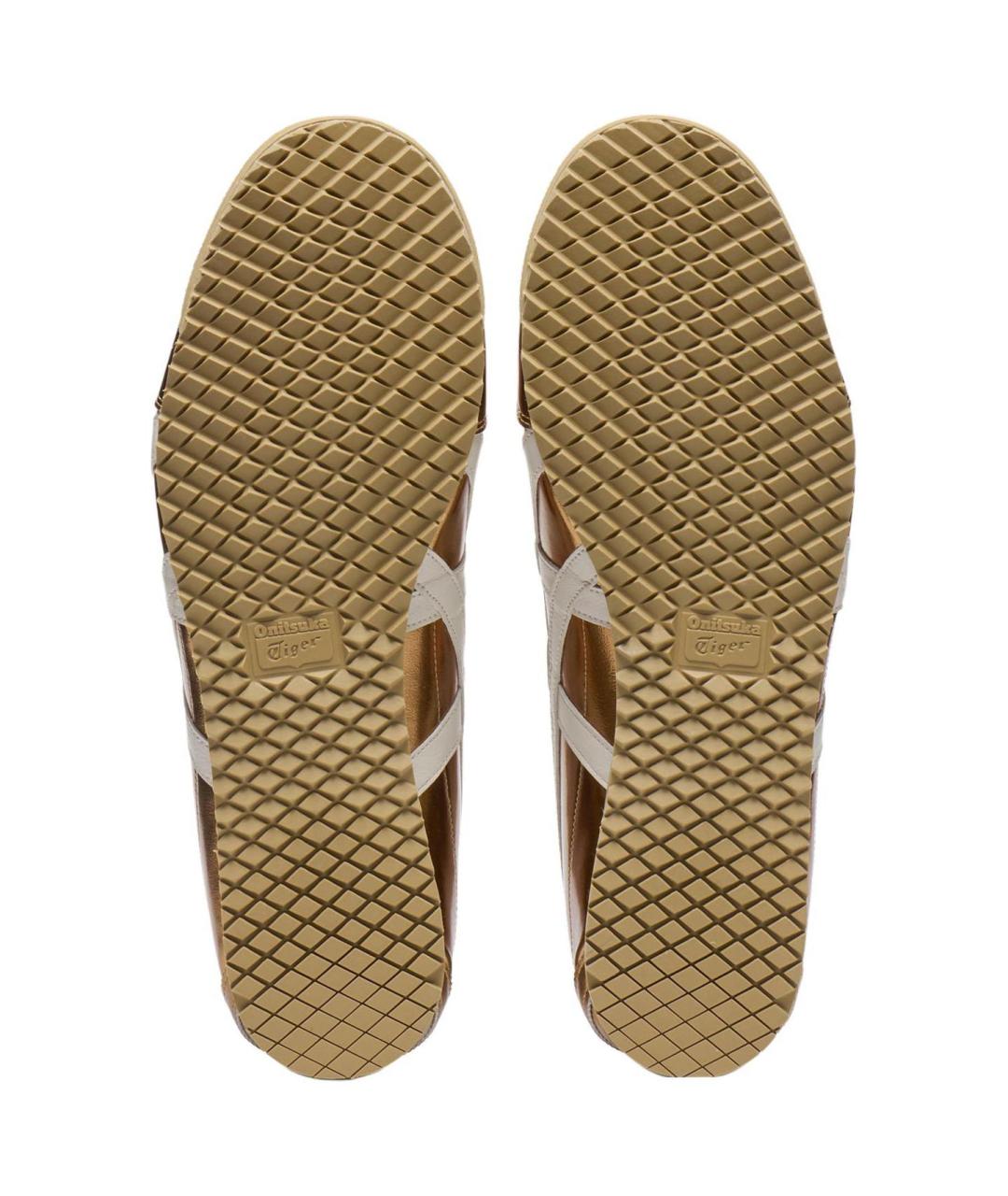 ONITSUKA TIGER Золотые кожаные кроссовки, фото 7