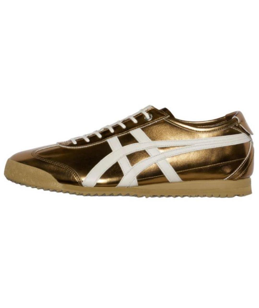 ONITSUKA TIGER Золотые кожаные кроссовки, фото 2