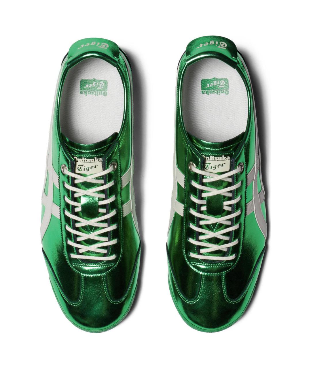 ONITSUKA TIGER Зеленые кожаные кроссовки, фото 4