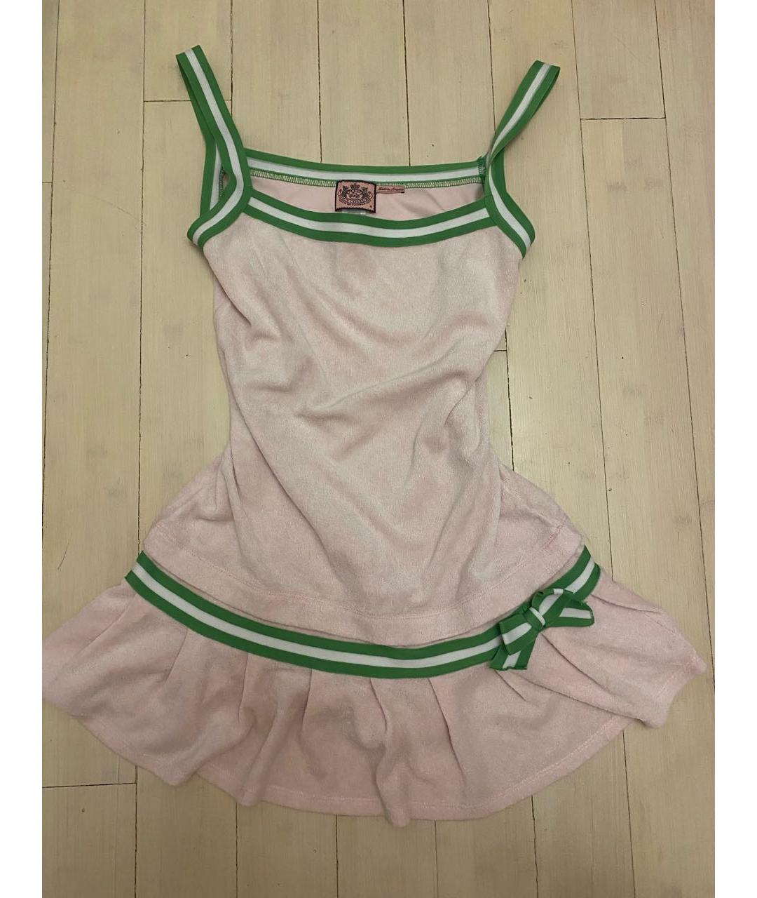 JUICY COUTURE Розовое хлопковое платье, фото 4