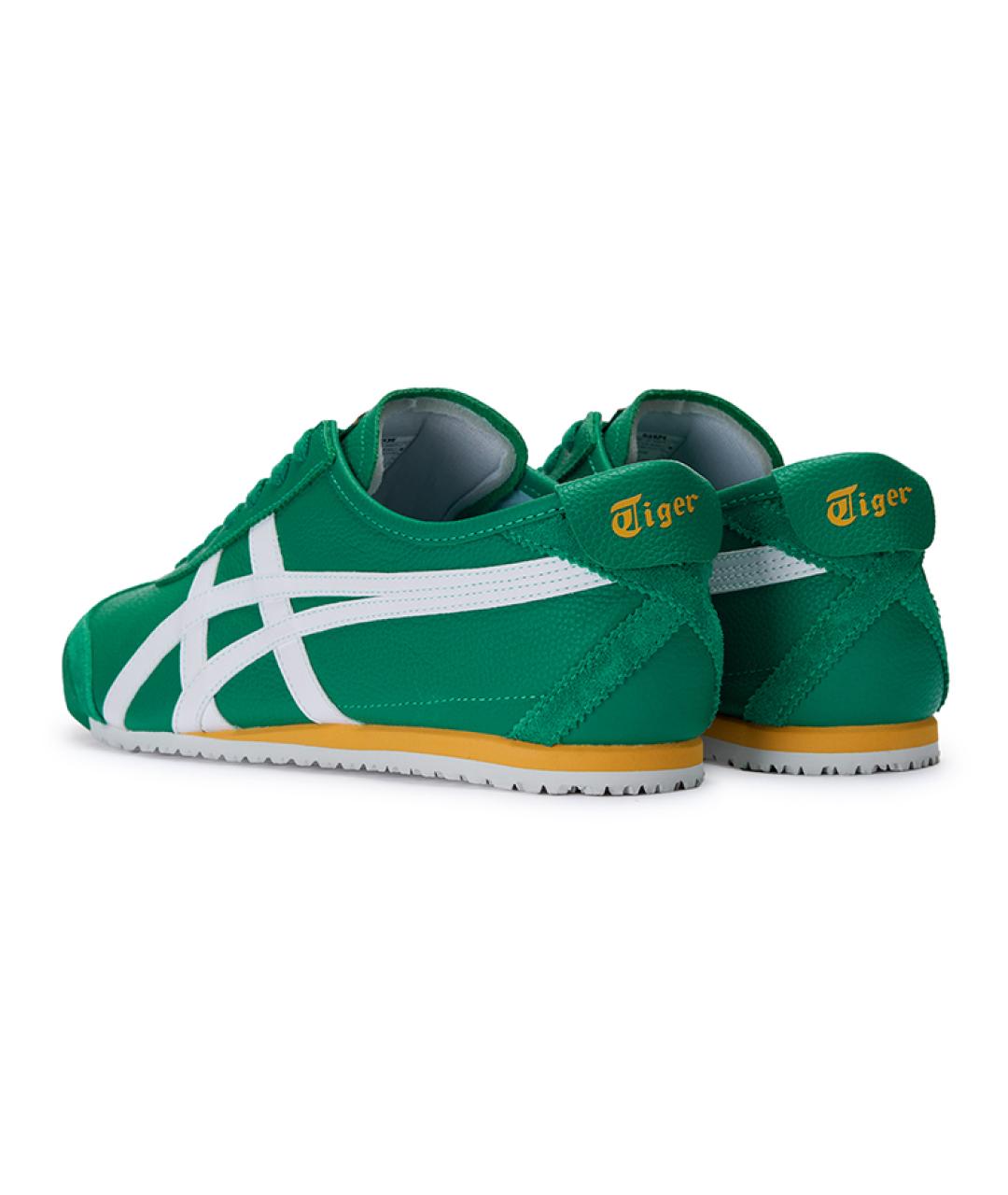 ONITSUKA TIGER Зеленые кожаные кроссовки, фото 4