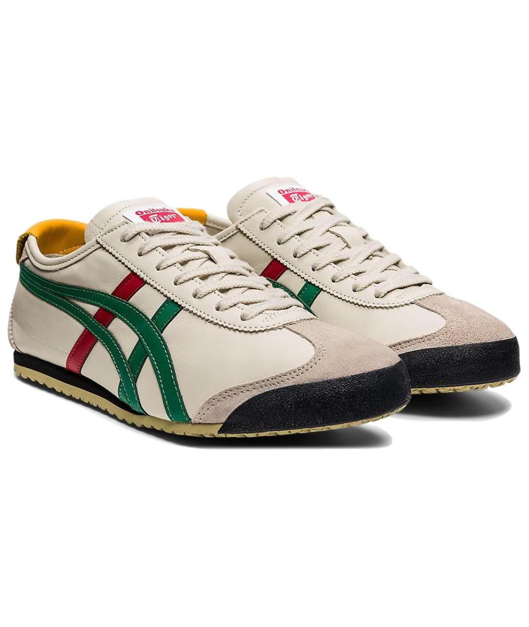 ONITSUKA TIGER Бежевые кожаные кроссовки, фото 4