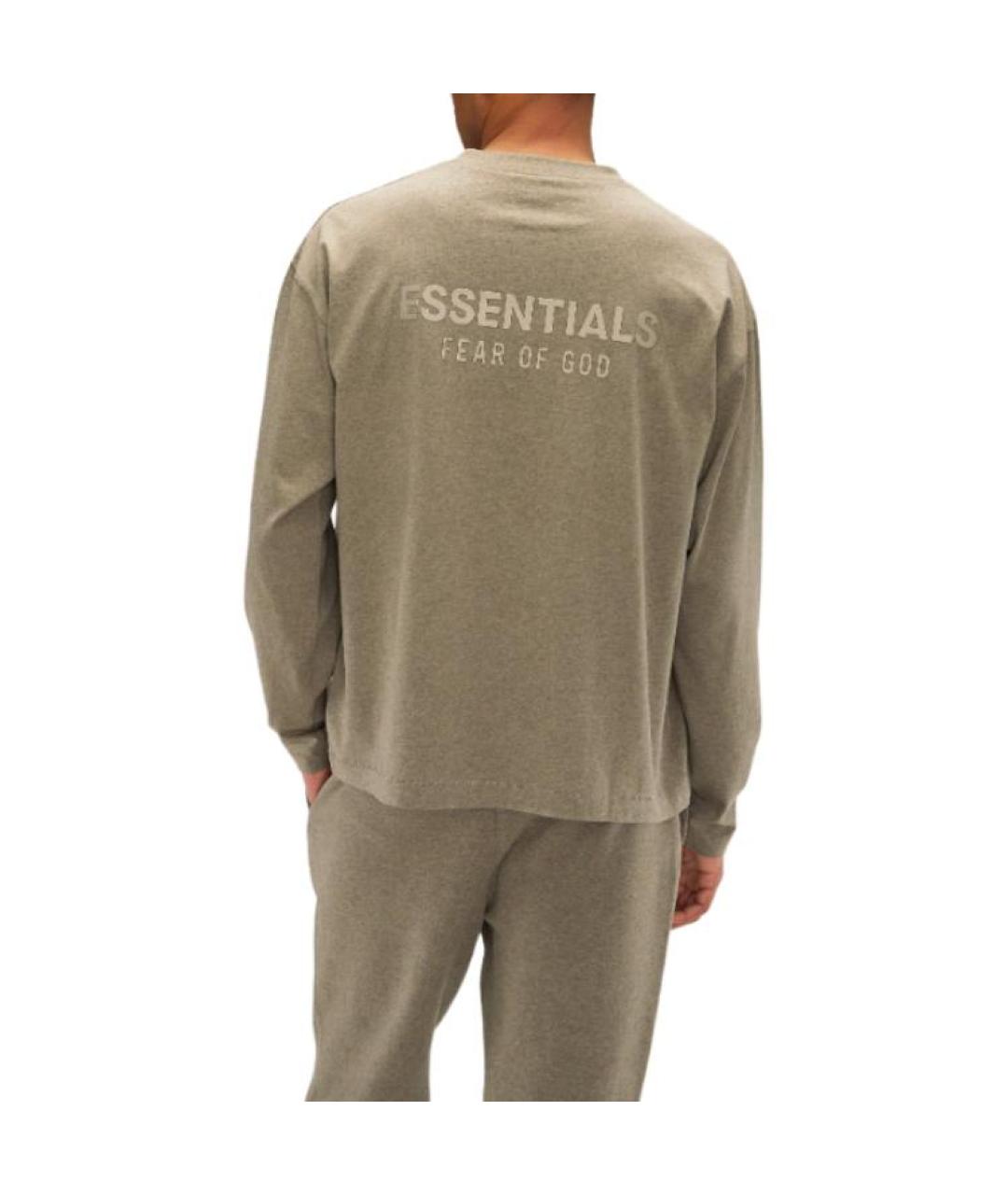 FEAR OF GOD ESSENTIALS Серая хлопковая футболка, фото 4