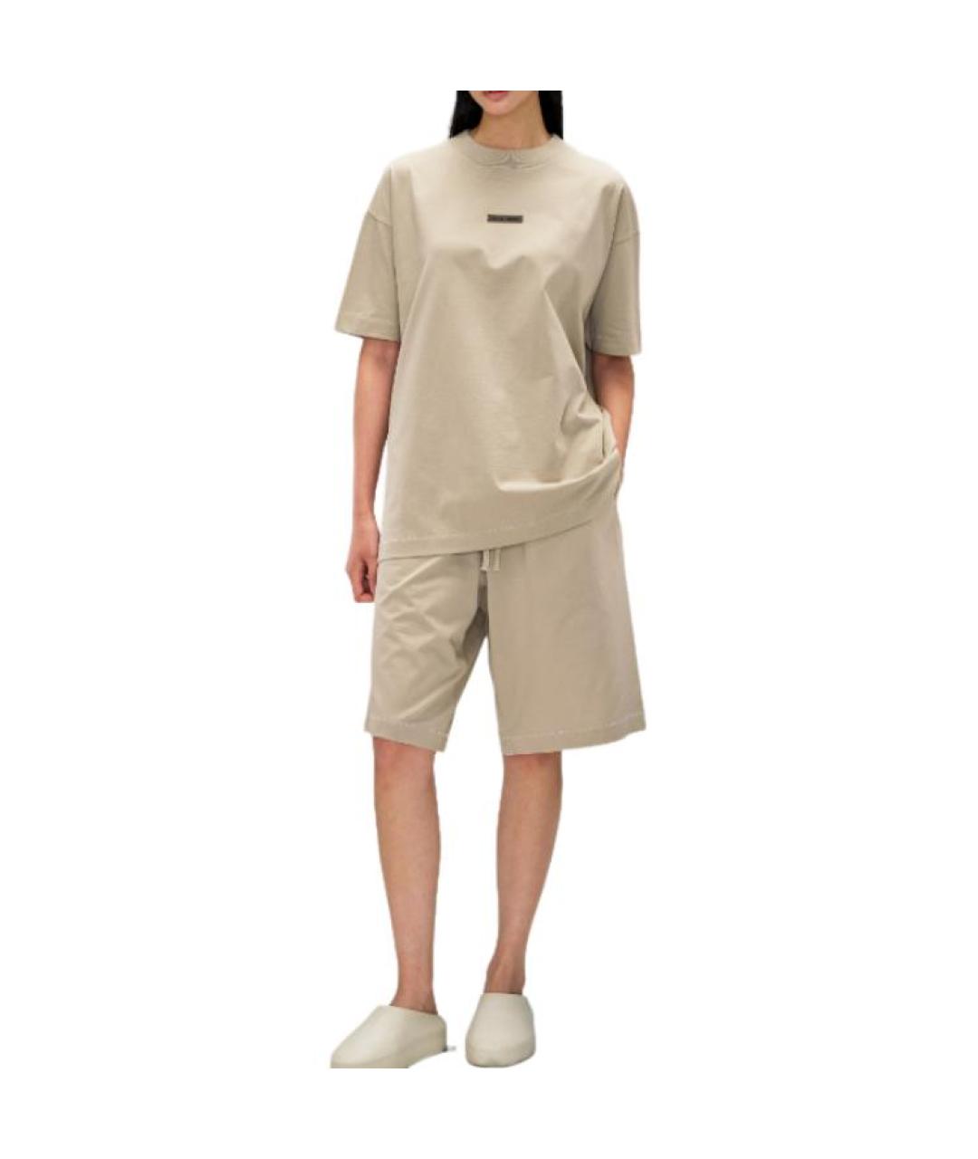 FEAR OF GOD ESSENTIALS Бежевые хлопковые шорты, фото 3