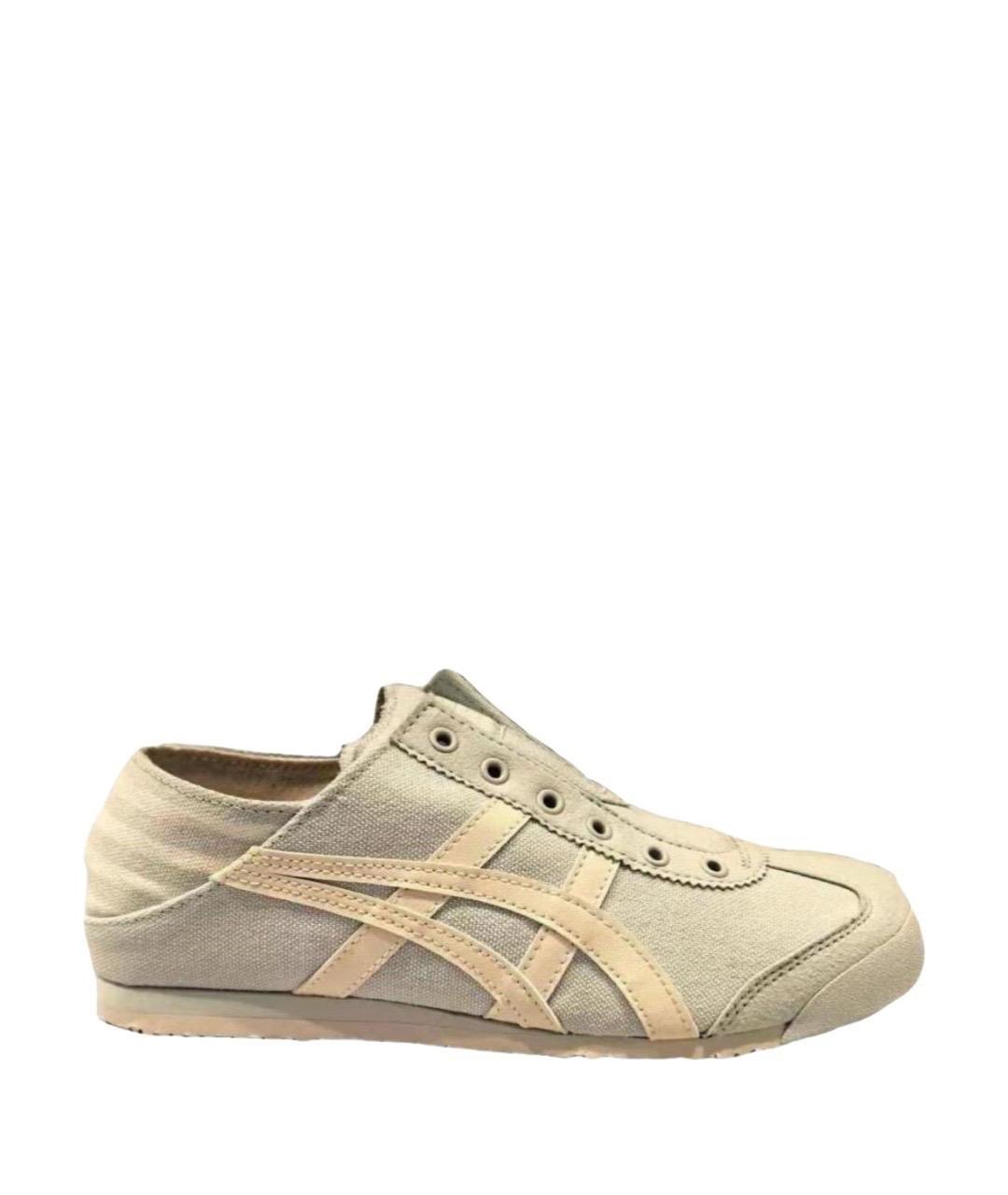 ONITSUKA TIGER Бежевые текстильные кеды, фото 1