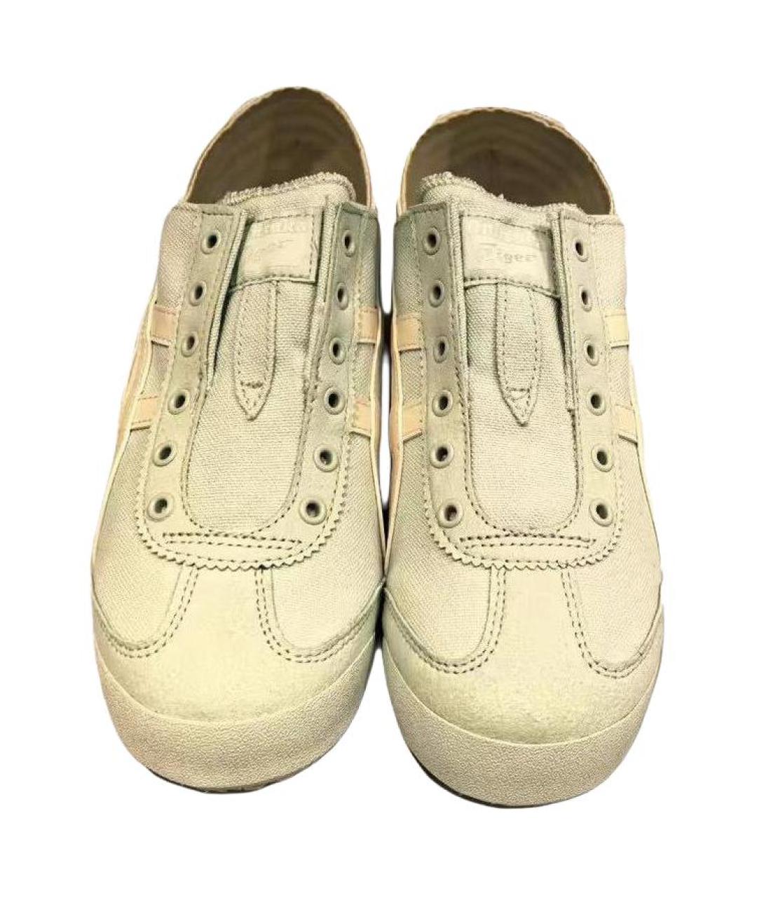 ONITSUKA TIGER Бежевые текстильные кеды, фото 2