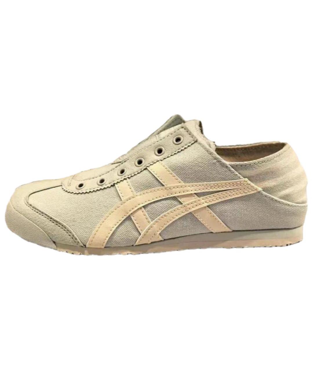 ONITSUKA TIGER Бежевые текстильные кеды, фото 4