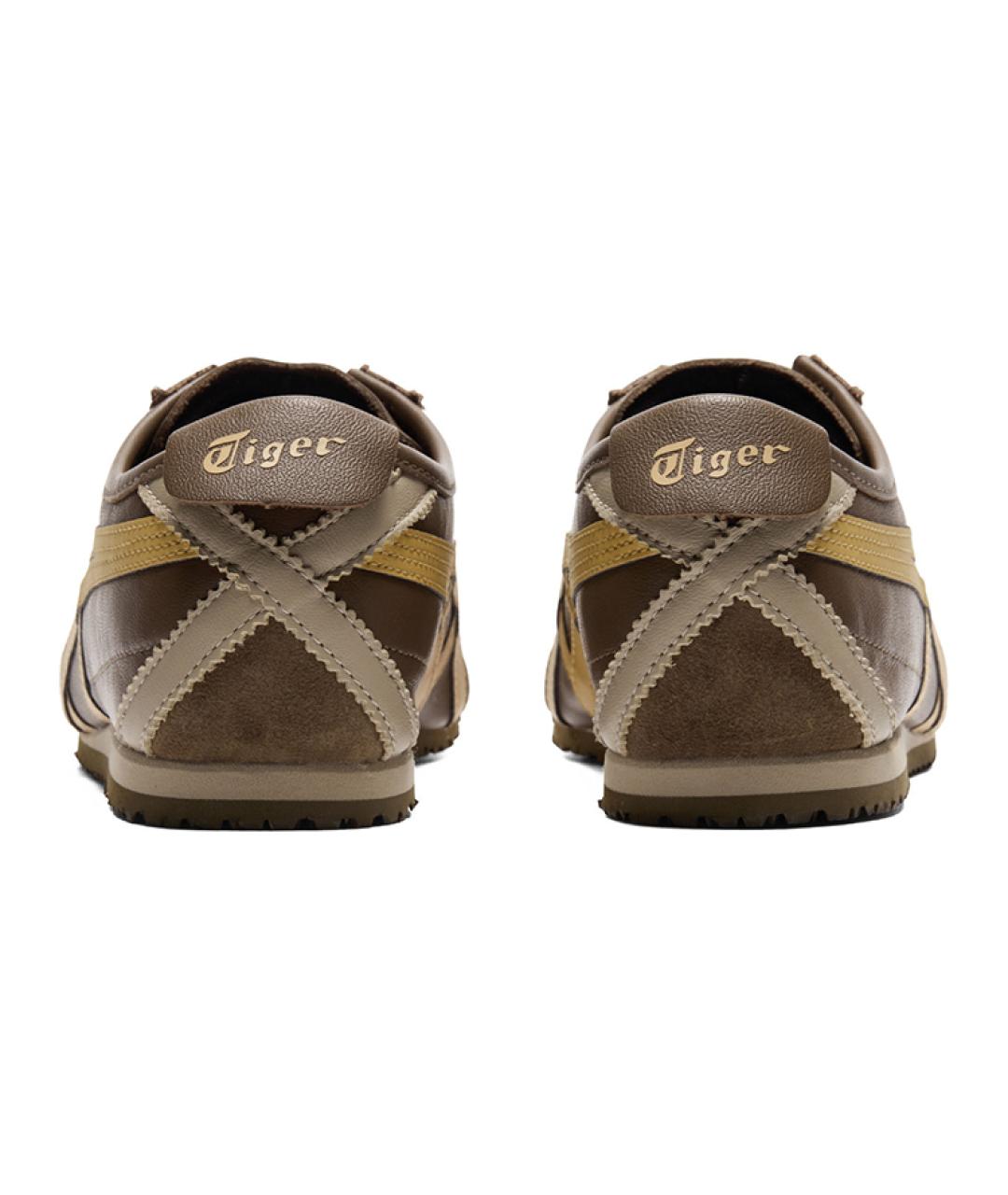 ONITSUKA TIGER Коричневые кожаные кеды, фото 6