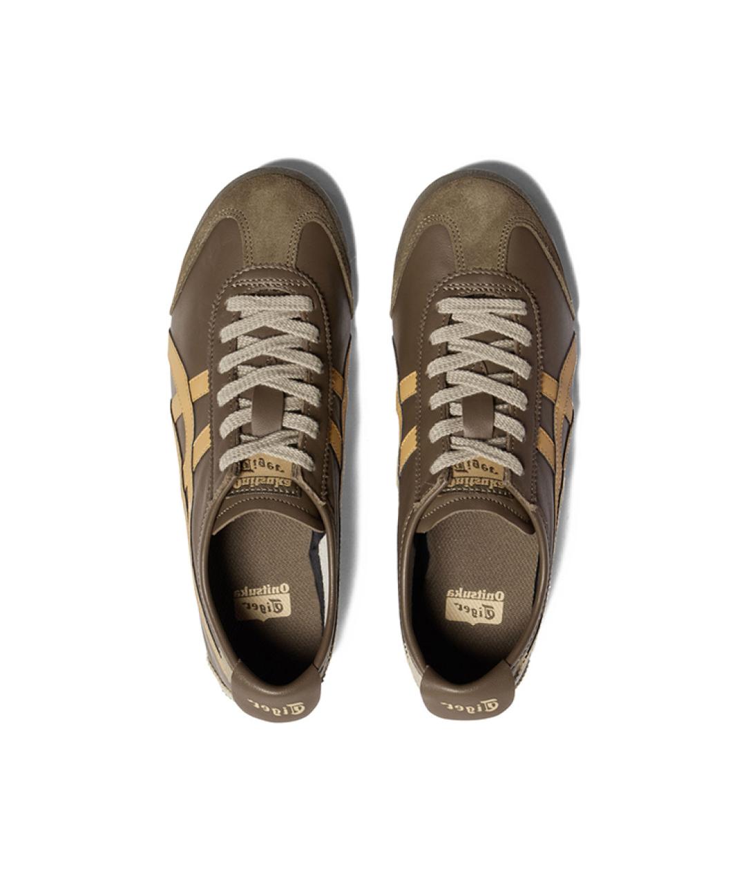 ONITSUKA TIGER Коричневые кожаные кеды, фото 5