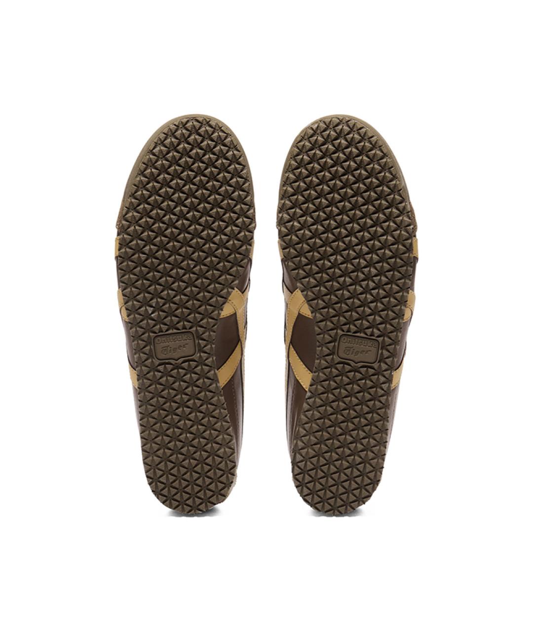 ONITSUKA TIGER Коричневые кожаные кеды, фото 7