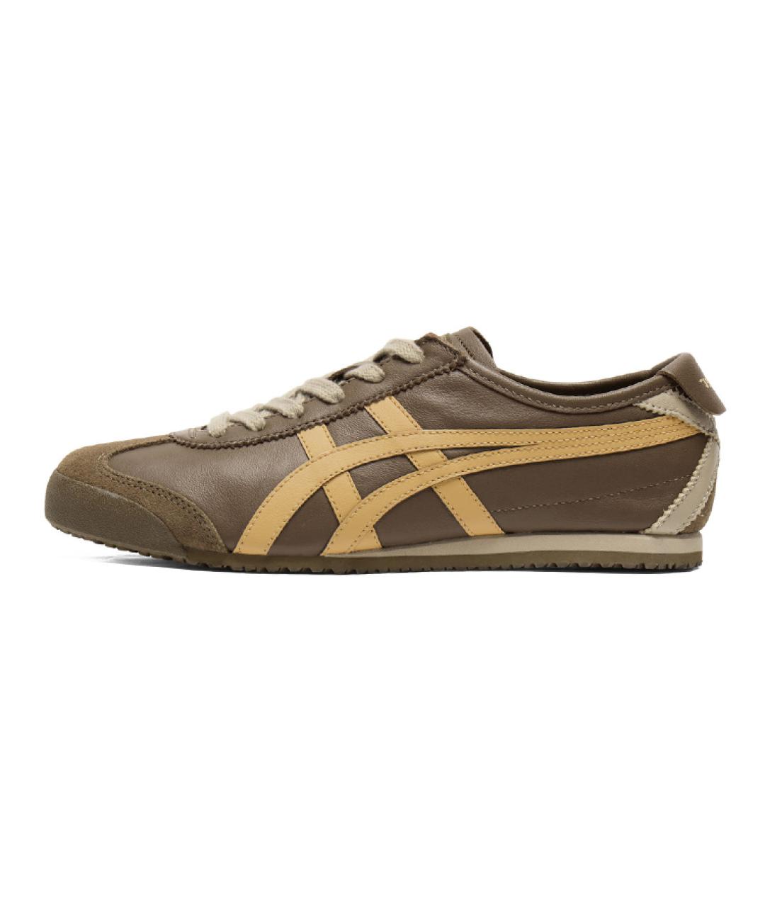 ONITSUKA TIGER Коричневые кожаные кеды, фото 2