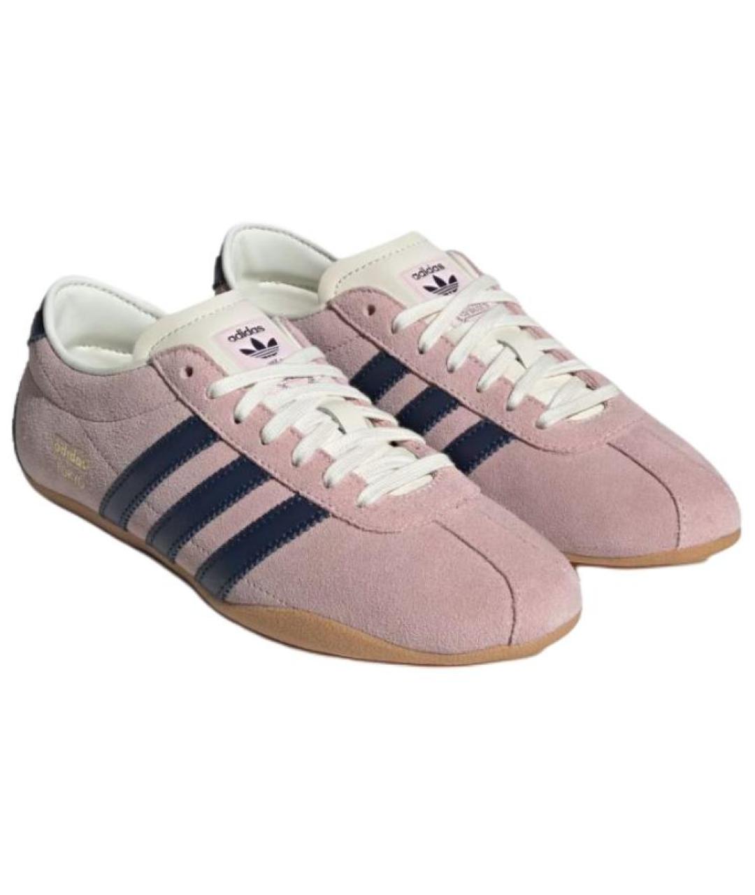 ADIDAS Розовые замшевые кеды, фото 3