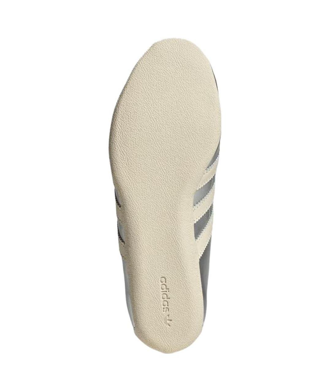 ADIDAS Серебряные кожаные кеды, фото 6