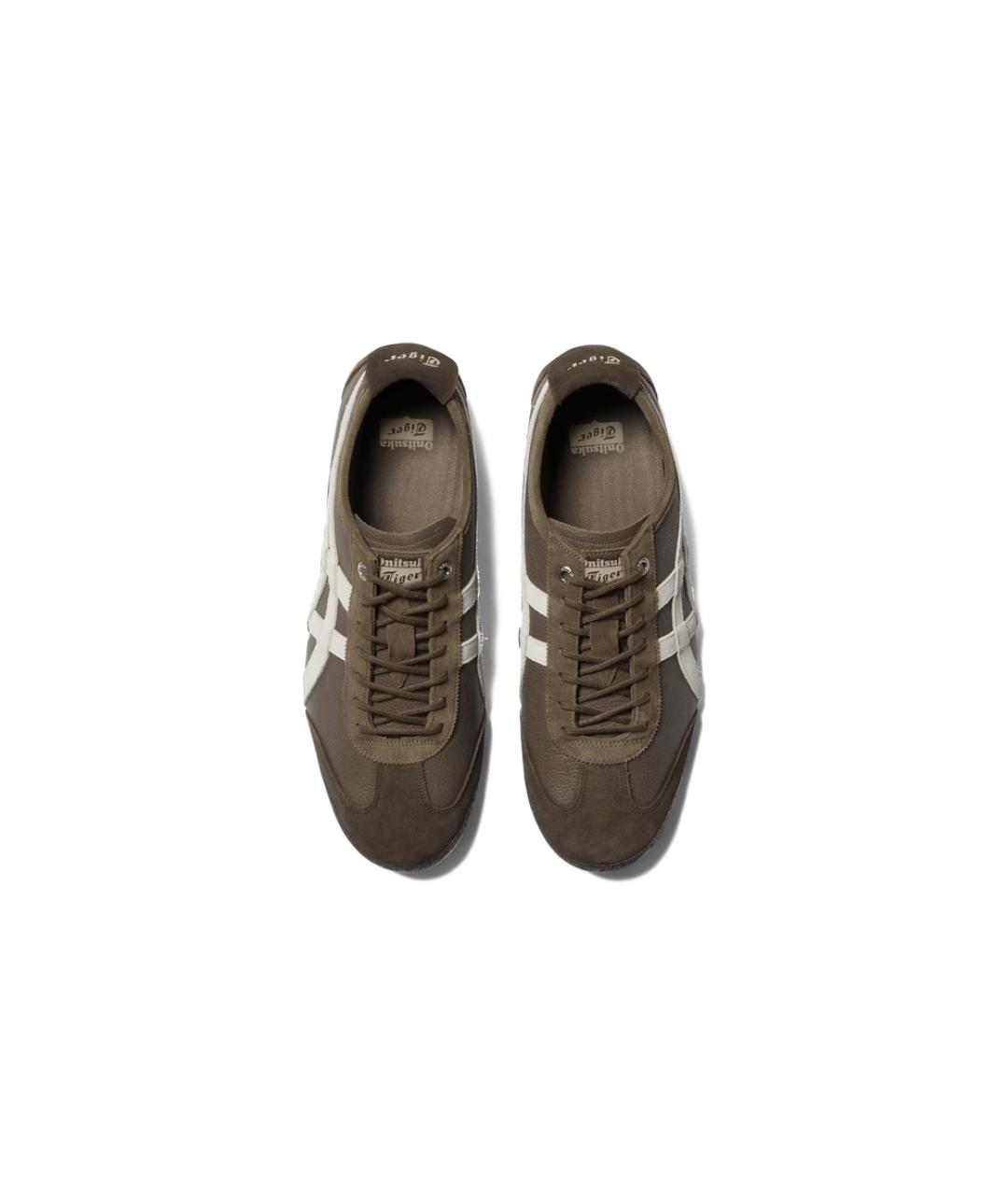 ONITSUKA TIGER Коричневые кожаные кеды, фото 3