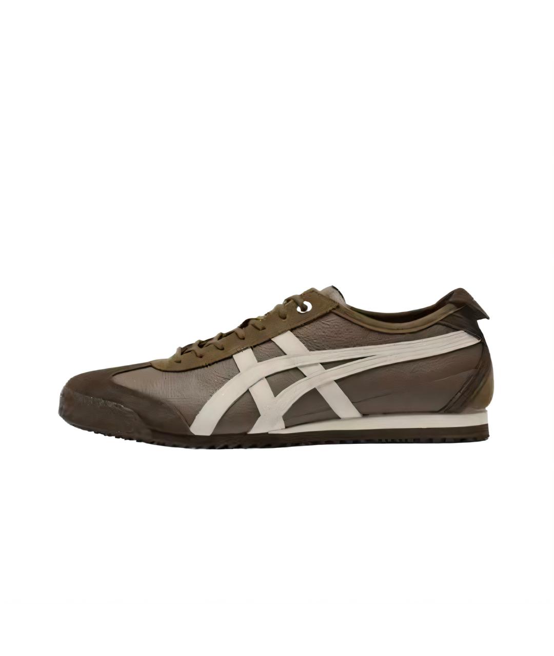 ONITSUKA TIGER Коричневые кожаные кеды, фото 2