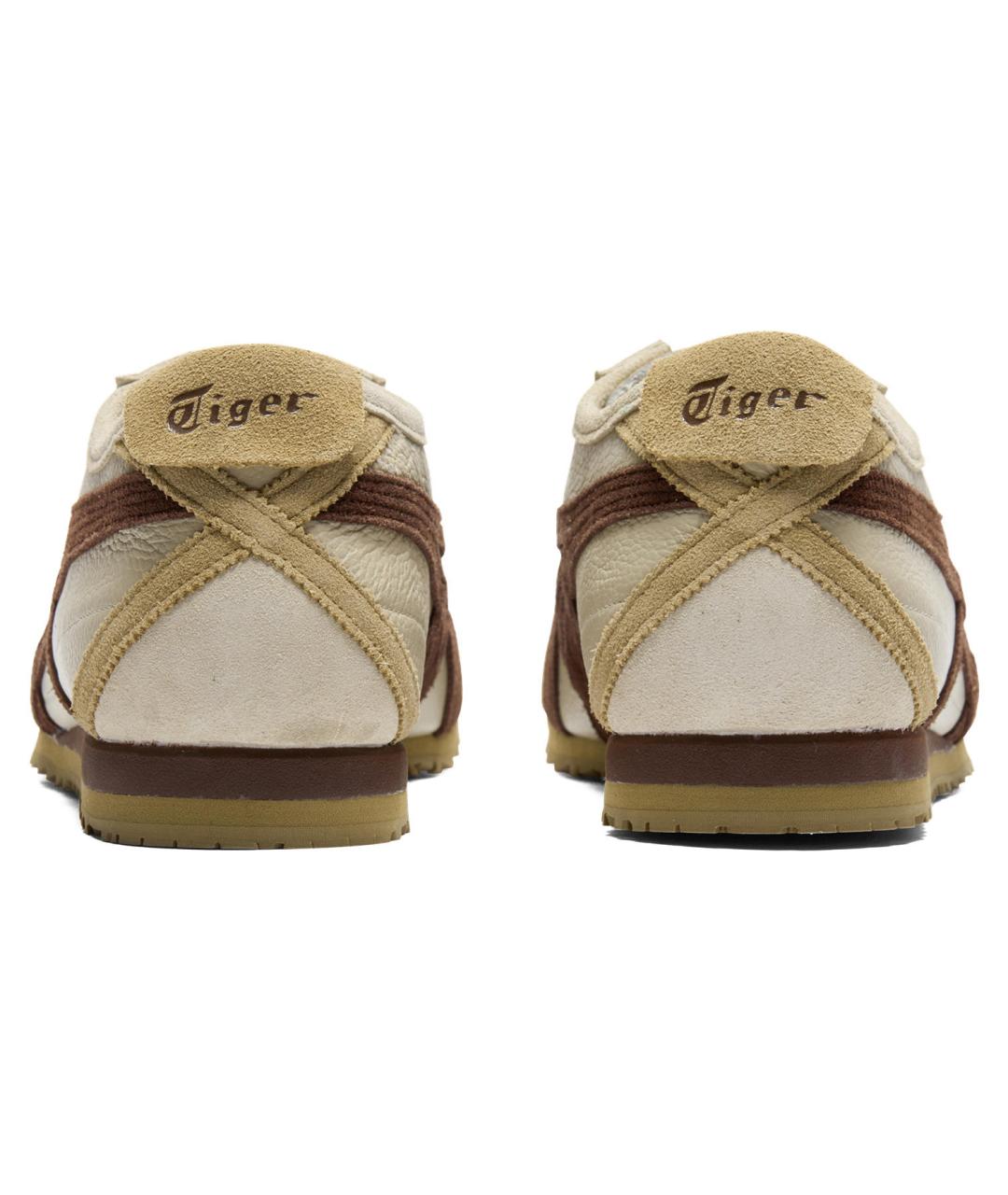 ONITSUKA TIGER Коричневые кожаные кеды, фото 5