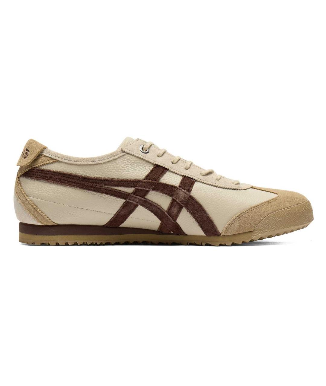 ONITSUKA TIGER Коричневые кожаные кеды, фото 1