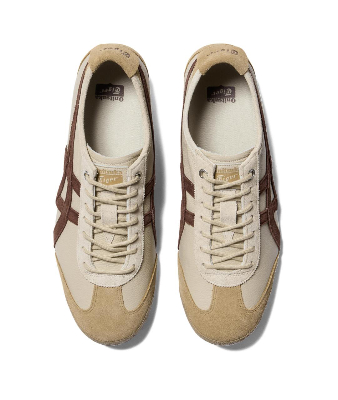 ONITSUKA TIGER Коричневые кожаные кеды, фото 4