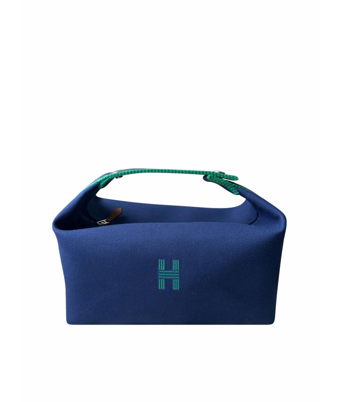 HERMES Синяя косметичка, фото 1