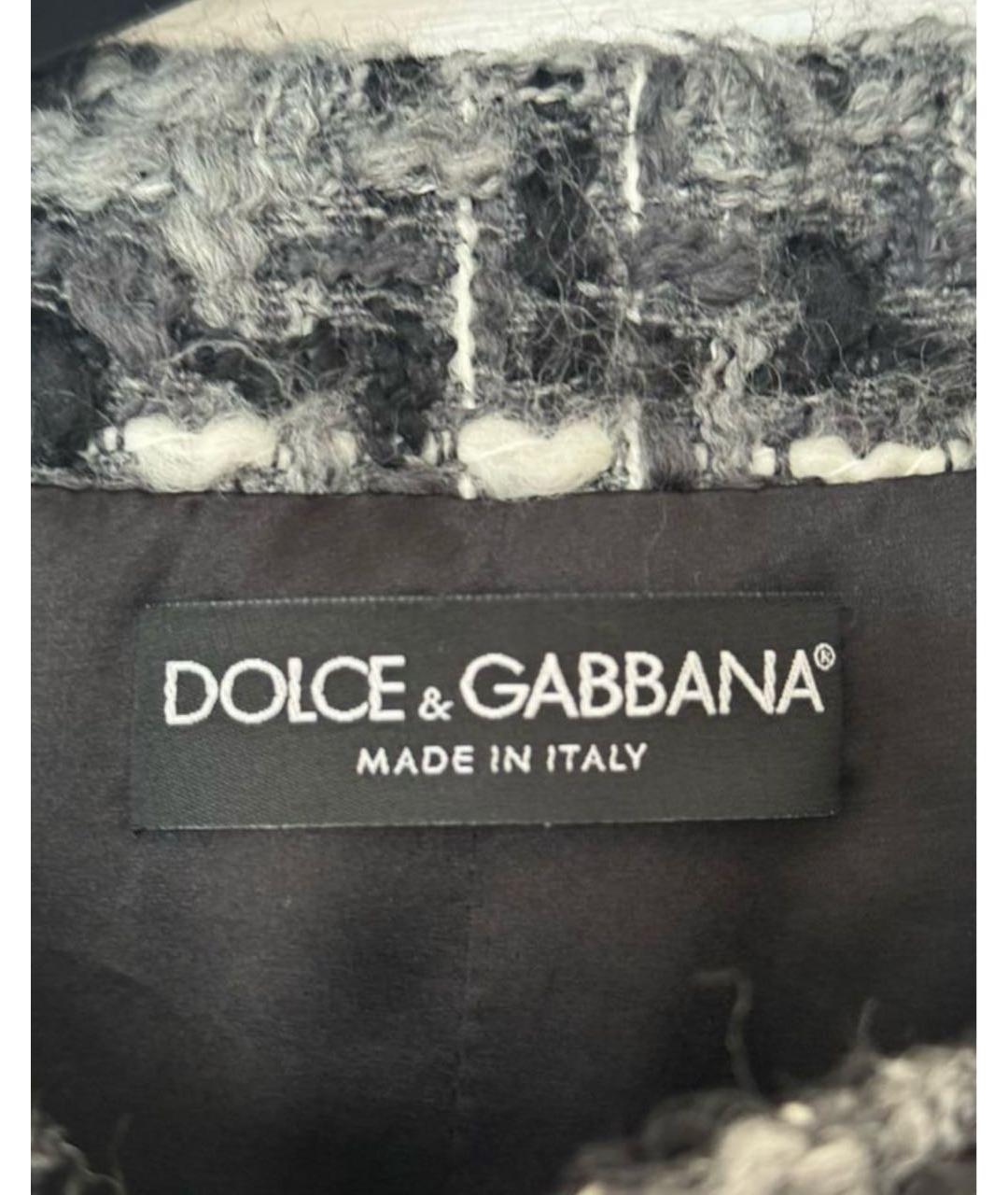 DOLCE&GABBANA Черное шерстяное пальто, фото 5