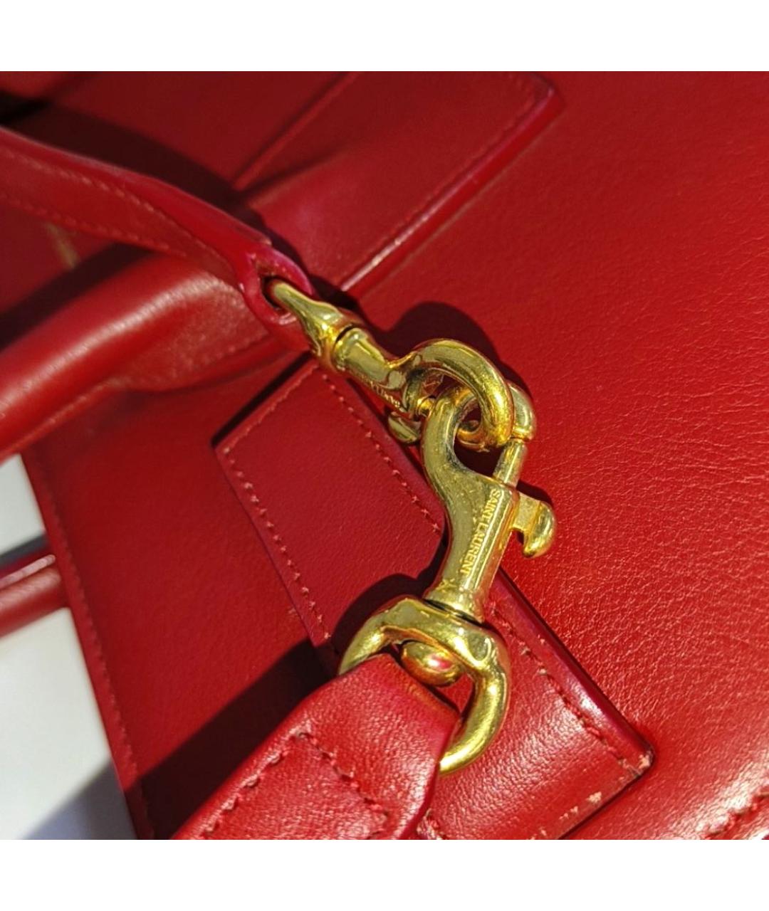 SAINT LAURENT Красная сумка тоут, фото 8