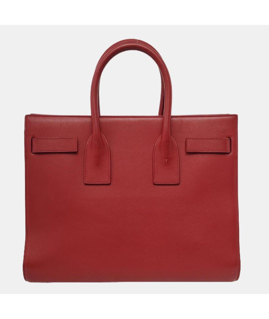 SAINT LAURENT Красная сумка тоут, фото 4