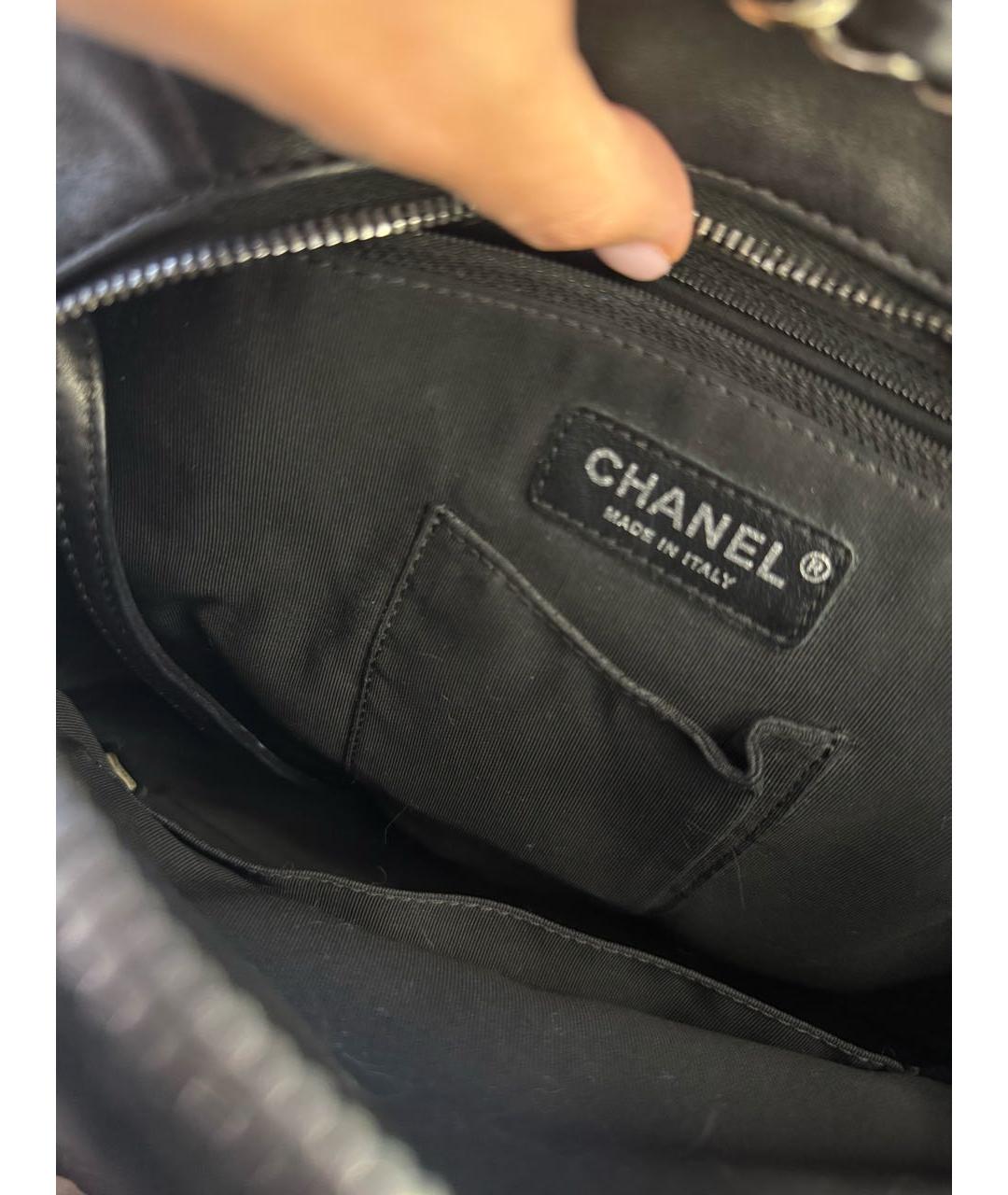 CHANEL Черный кожаный рюкзак, фото 4
