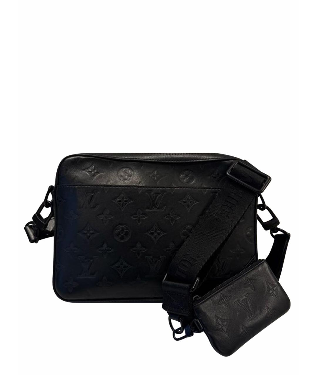 LOUIS VUITTON Черная кожаная сумка на плечо, фото 1