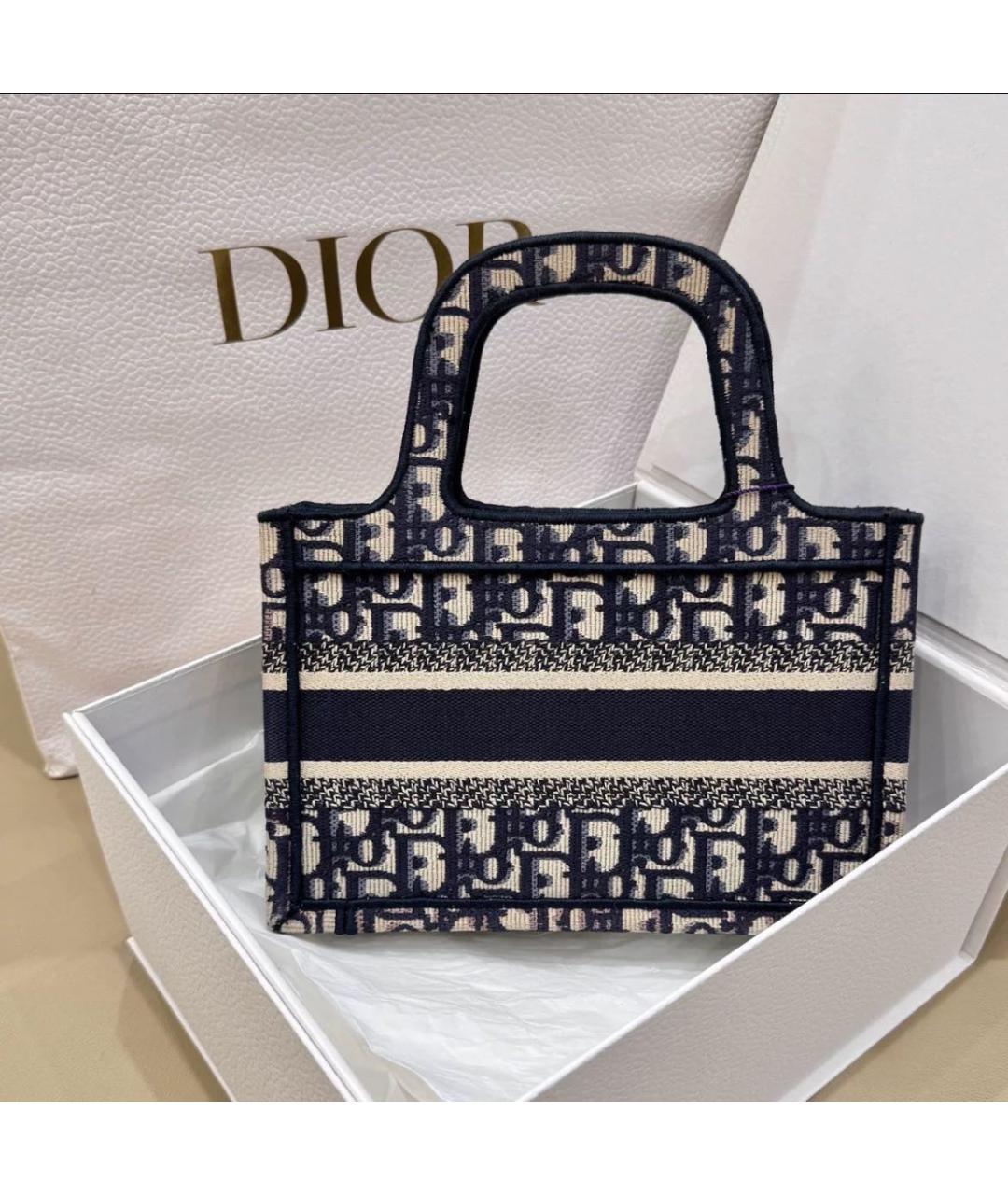CHRISTIAN DIOR Темно-синяя сумка с короткими ручками, фото 2