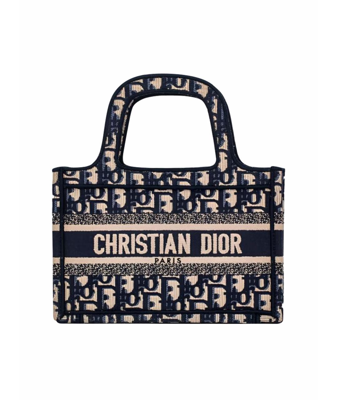 CHRISTIAN DIOR Темно-синяя сумка с короткими ручками, фото 1