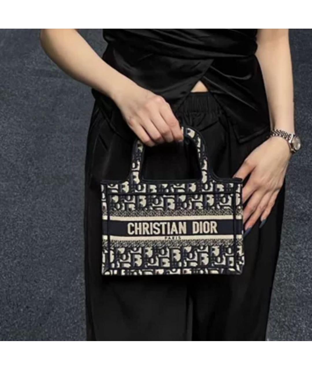 CHRISTIAN DIOR Темно-синяя сумка с короткими ручками, фото 4