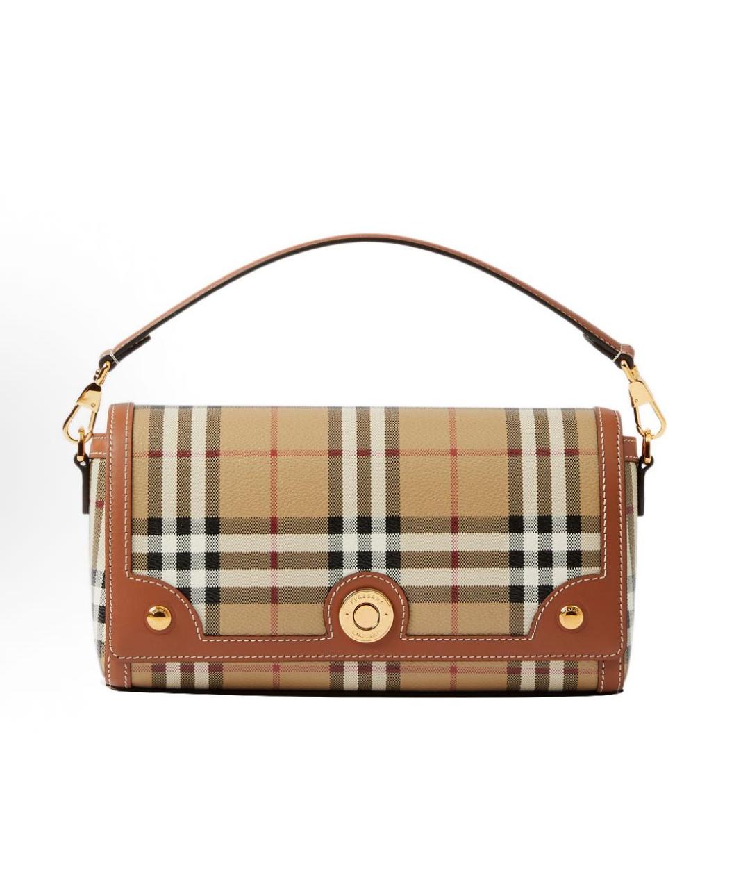 BURBERRY Кожаная сумка с короткими ручками, фото 5