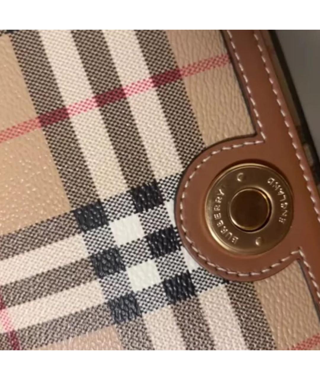 BURBERRY Кожаная сумка с короткими ручками, фото 2