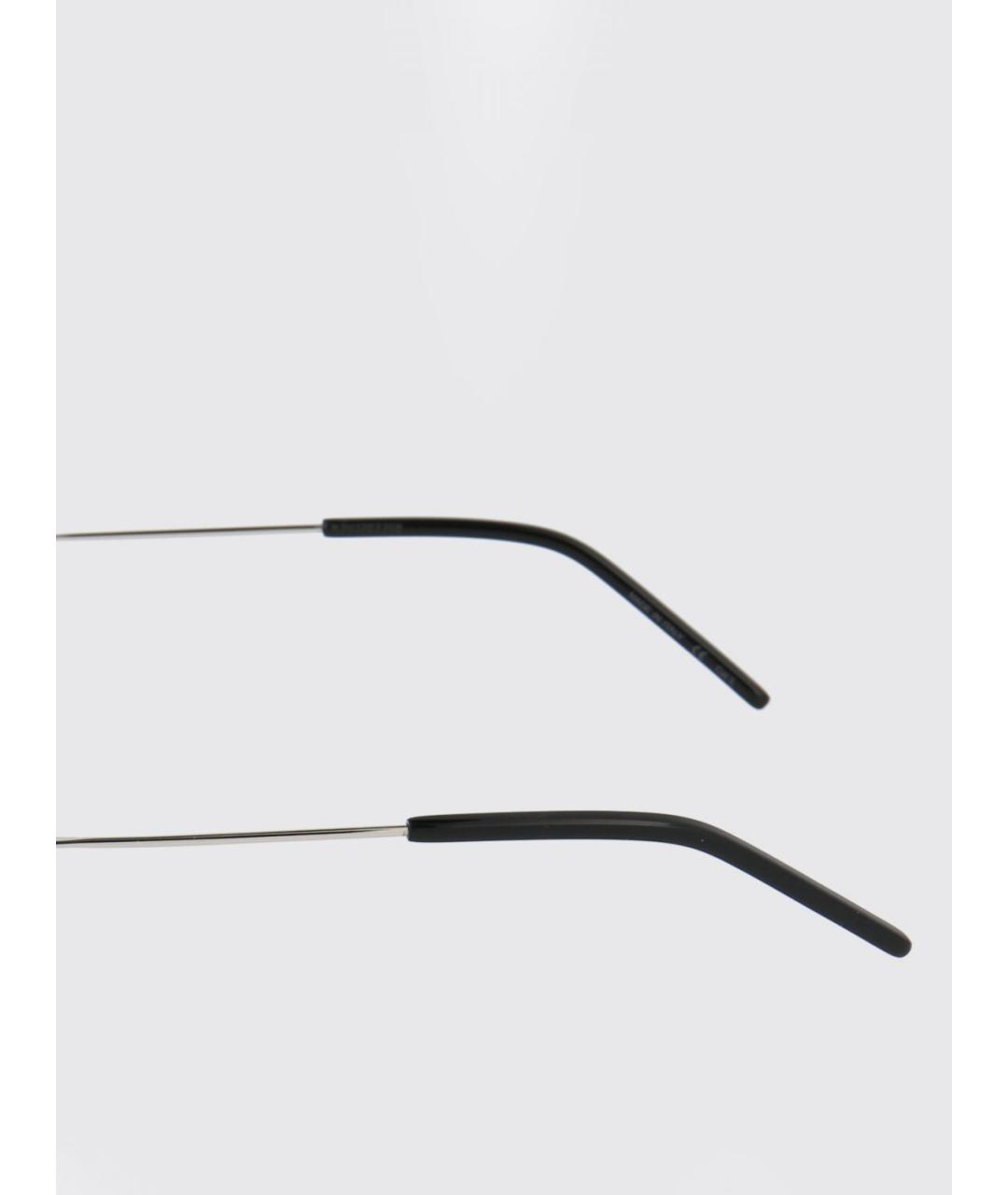 SAINT LAURENT Серебряные металлические солнцезащитные очки, фото 4