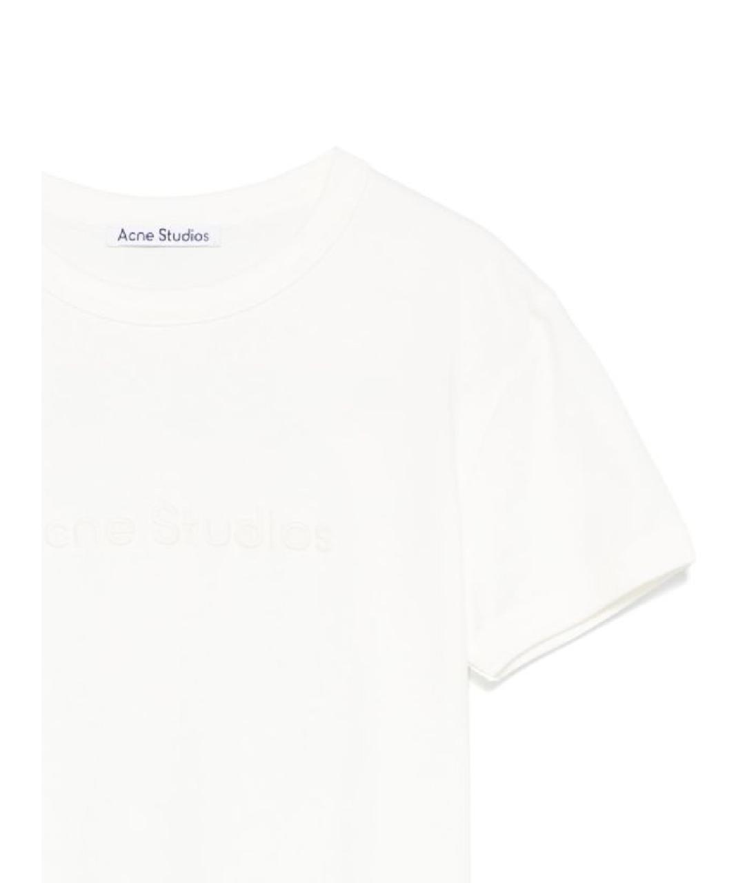 ACNE STUDIOS Белая хлопковая футболка, фото 2