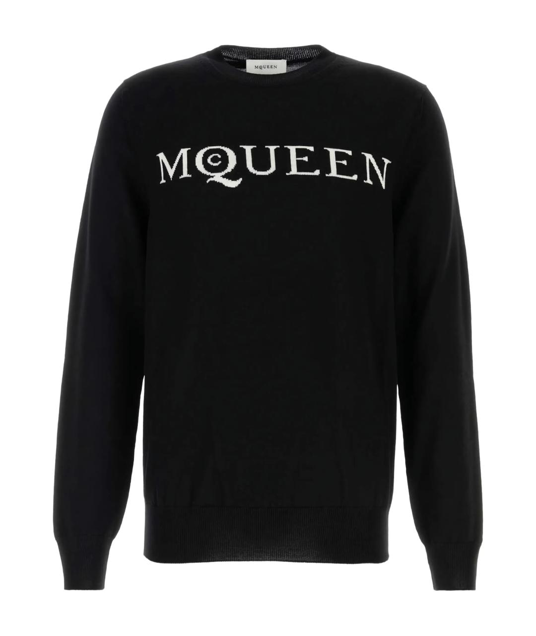 ALEXANDER MCQUEEN Черный шерстяной джемпер / свитер, фото 1