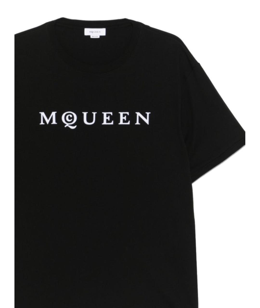 ALEXANDER MCQUEEN Черная хлопковая футболка, фото 2