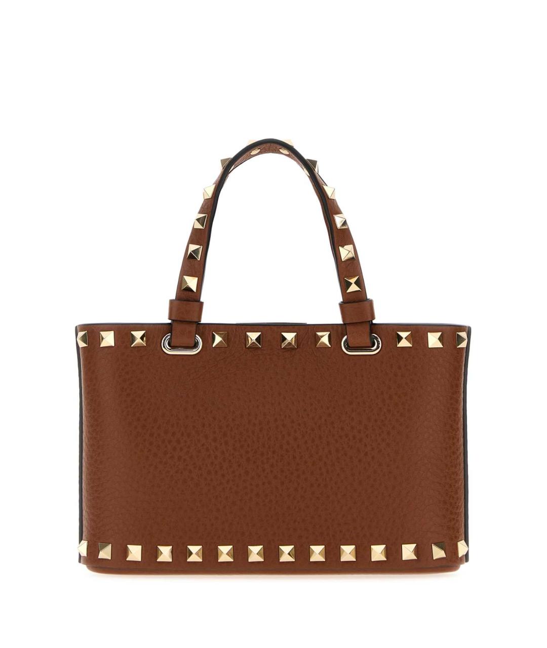 VALENTINO Коричневая кожаная сумка тоут, фото 3